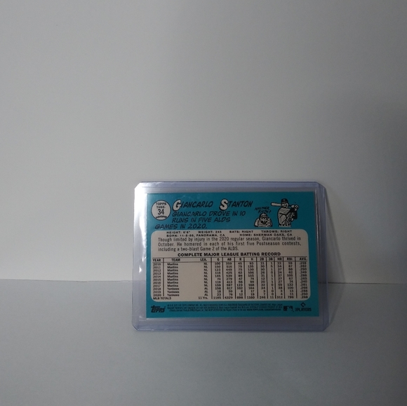 2021 Topps Chrome Refractor 1965 Giancarlo Stanton - Picture 4 of 4